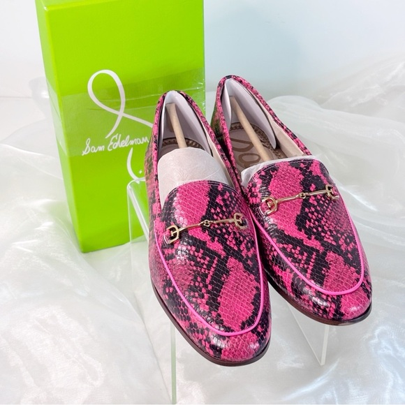 Sam Edelman Women's Loraine loafers in a Pink Snakeskin Print! Size 8 - Picture 1 of 6